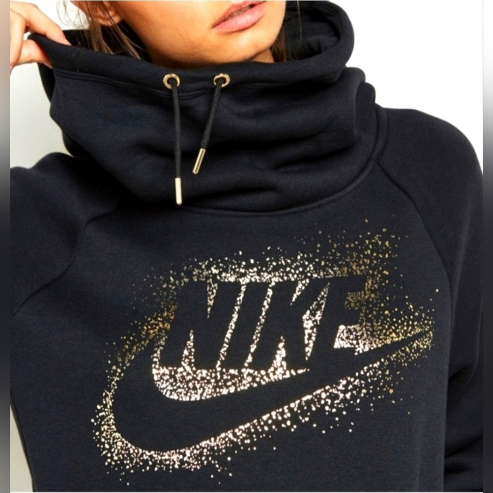Nike Gold Sparkle Super Warm Rally Hoodie